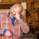 man with something in eye